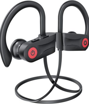 Boean Bluetooth Headphones, Wireless Headphones with 16 Hours Playtime Bluetooth 5.3 Wireless Earbuds HD Deep Bass Stereo Sound Isolation IPX7 Waterproof Earphones for Workout Running Sports