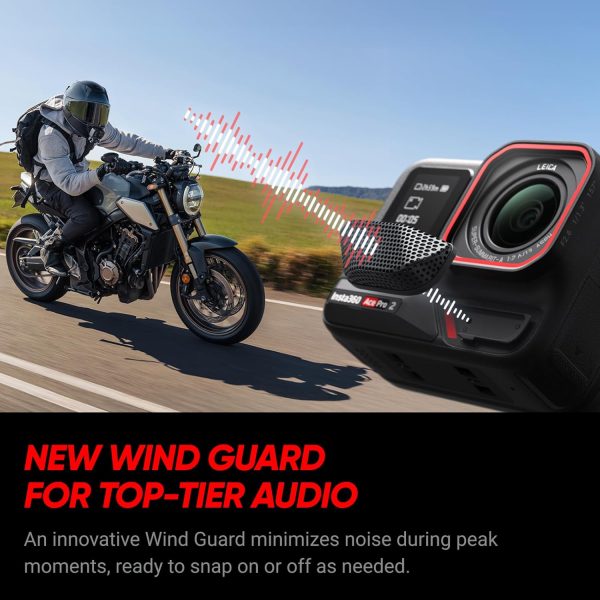 Insta360 Ace Pro 2-8K Waterproof Action Camera Co-Engineered with Leica, 1/1.3" Sensor, Dual AI Chip, Leading Low Light, Superior Audio, Flip Screen & AI Editing for Vlogs, Motorcycling & More - Image 5