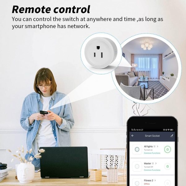 Smart Plug Simple Set Up with One Voice Command, APP Remote Control，Voice Control, Timer, Stable Connection, Bluetooth Mesh，Two Pack, White - Image 3