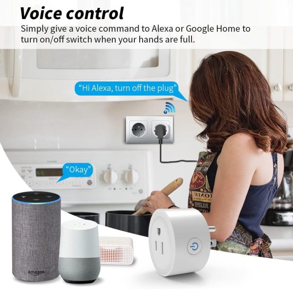 Smart Plug Simple Set Up with One Voice Command, APP Remote Control，Voice Control, Timer, Stable Connection, Bluetooth Mesh，Two Pack, White - Image 4