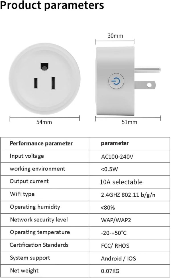 Smart Plug Simple Set Up with One Voice Command, APP Remote Control，Voice Control, Timer, Stable Connection, Bluetooth Mesh，Two Pack, White - Image 6